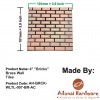 4" "Bricks" Brass Wall Tiles 